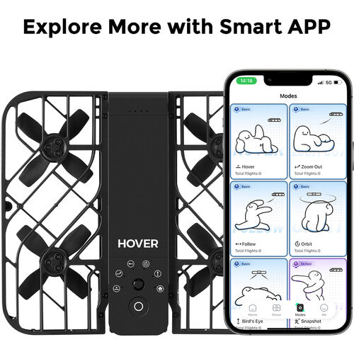 HOVERAir X1 Self-Flying Camera Drone (Combo, Black) - Dronez Technologies