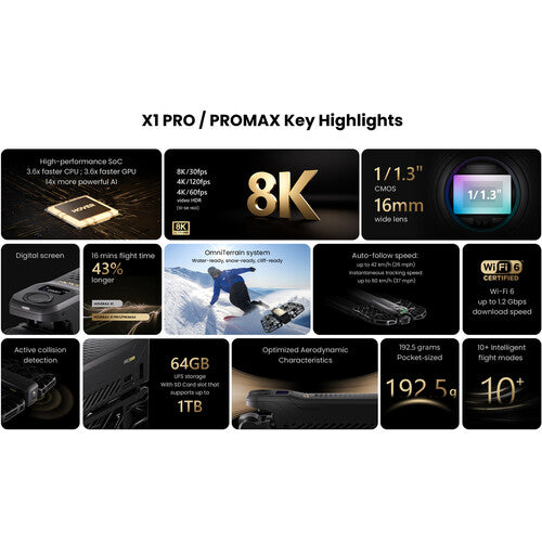 HOVERAir X1 PROMAX 8K Flying Camera Drone - Dronez Technologies